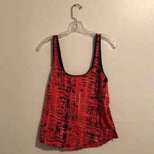 Hurley Neon Orange Leopard Print Tank Top XS